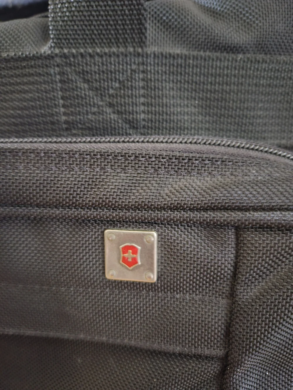 Victorinox Black Travel Duffel with Front Zip Pocket and Shoulder Strap